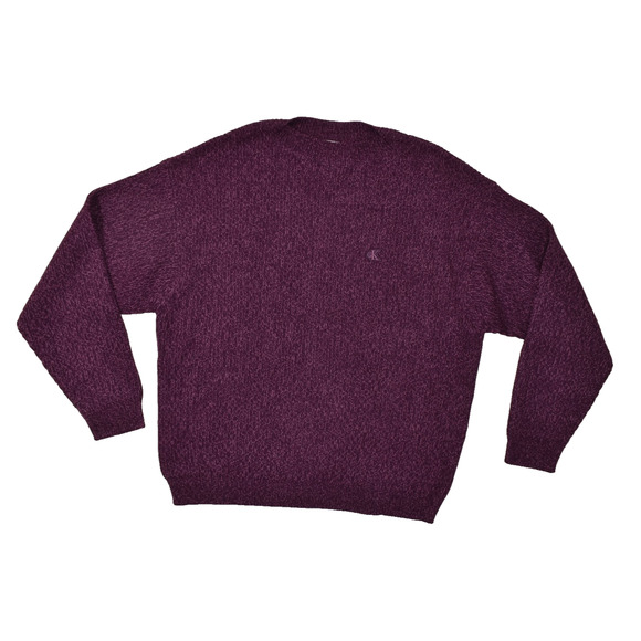 Calvin Klein Jeans Women's Regular Size M Passion Plum Merino Wool Blend Sweater - Picture 1 of 8